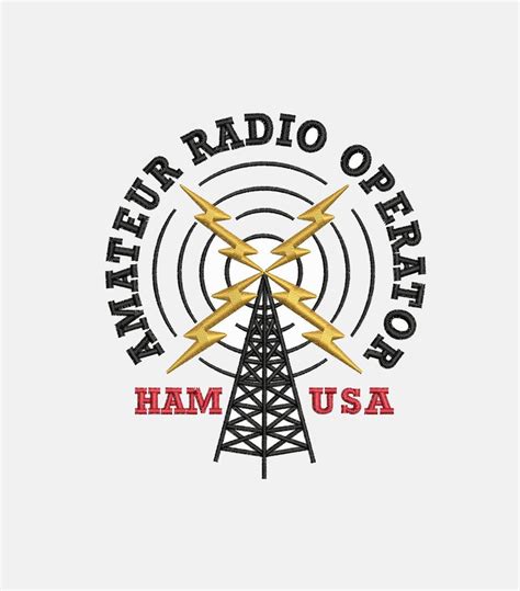 EMBROIDERY HAM Amateur Radio Operator Instant Digital Download - Etsy New Zealand | Ham radio ...