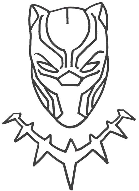 Black Panther Mask coloring page - Download, Print or Color Online for Free