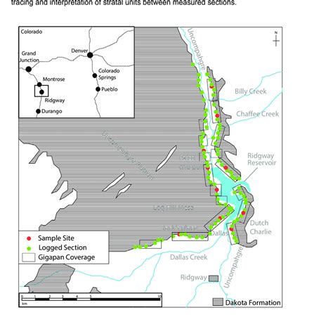 Map of the study area showing the spatial extent of the Dakota ...