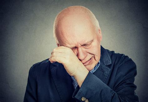 Sad Senior Man Lonely Grandfather, Depressed Crying Stock Image - Image ...