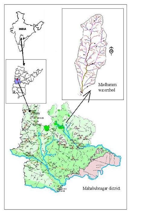 Location Map of Madharam watershed, Mahabubnagar district, Andhra Pradesh. | Download Scientific ...