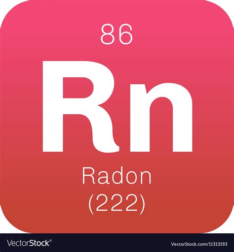 Radon chemical element Royalty Free Vector Image