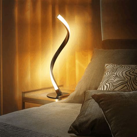Spiraled Steel Dimmable LED Table Lamp - Affordable Modern Design Furniture and Furnishings ...