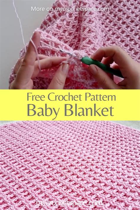 Easy crochet baby blanket double waffle stitch free pattern – Artofit