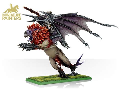 SLAVES TO DARKNESS CHAOS LORD ON MANTICORE - MINIATURE PAINTERS