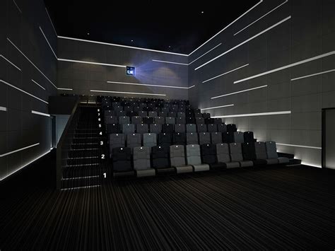 3d model small movie theater