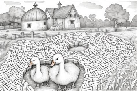 Premium AI Image | A labyrinth or maze game Puzzle a circuitous journey A coloring page with a ...