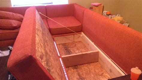 Storage Sectional | Do It Yourself Home Projects from Ana White | Diy sofa, Diy couch, Diy sectional