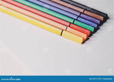 Colourful Felt-tip Pens for Drawing Stock Image - Image of draw, isolated: 212711779