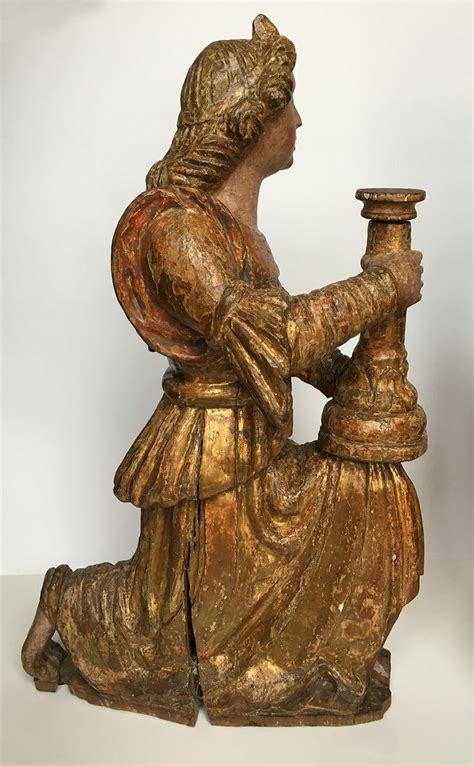 Early Italian Renaissance Wooden Angel Sculptures Gilded Tuscany, circa ...