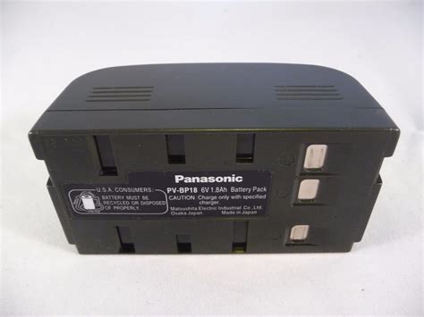 Amazon.com : Genuine Panasonic PV-BP18 Camcorder Battery 6V 1.8Ah ...