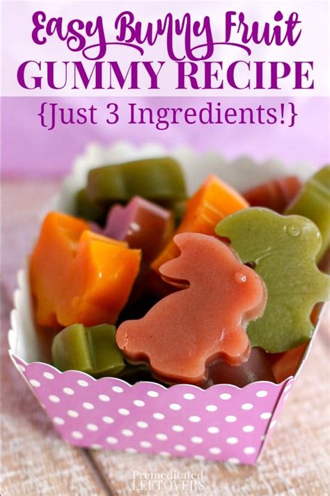 Homemade Bunny Fruit Juice Gummy Recipe - Only 3 Ingredients!