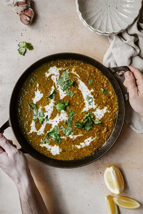 Vegan Curry with Green Lentils