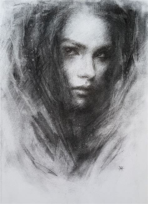 Expressive charcoal portrait available @lizyahmet (instagram) | Drawing people, Charcoal art ...