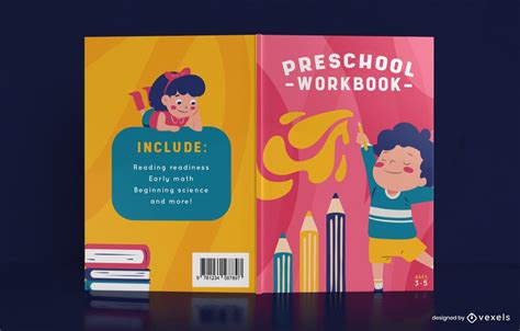 Preschool Workbook Book Cover Design Vector Download