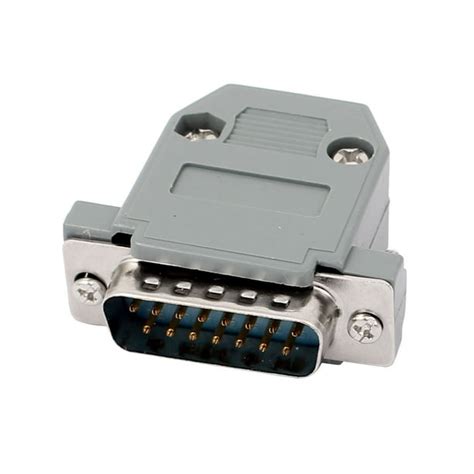 DB15 15 Pins 2 Rows Male Converter Connector Adapter w Housing Assembly Shell - Walmart.com ...