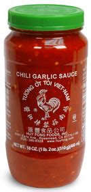 Chili Garlic Sauce, Huy Fong (Rooster) in our Asia Thai grocery store » Temple of Thai