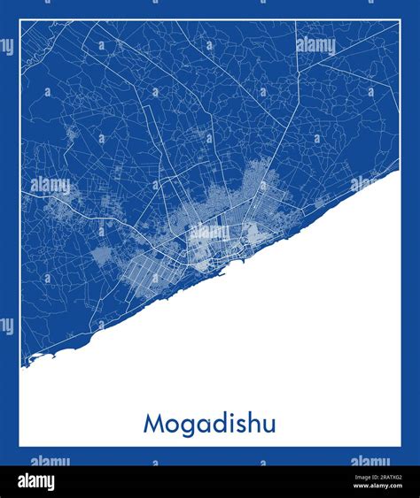 Mogadishu Somalia Africa City map blue print vector illustration Stock Vector Image & Art - Alamy