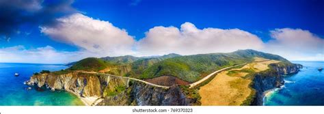 Bixby Bridge Big Sur Aerial Panoramic Stock Photo 769370323 | Shutterstock