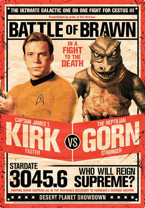 Star Trek Kirk vs Gorn Tin Sign - GeekAlerts