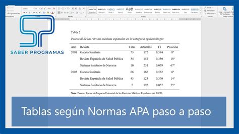 Word | Crear tablas según normas APA paso a paso en Word. Normas APA 6ta (sexta) edición. - YouTube