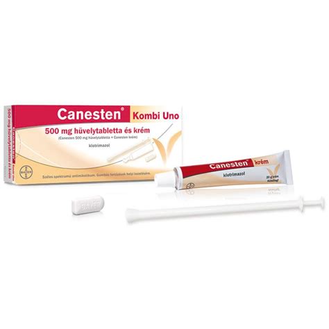 CANESTEN KOMBI UNO 500MG HUVELYTABL.+KREM 1X20G | Millennium Gyógyszertár