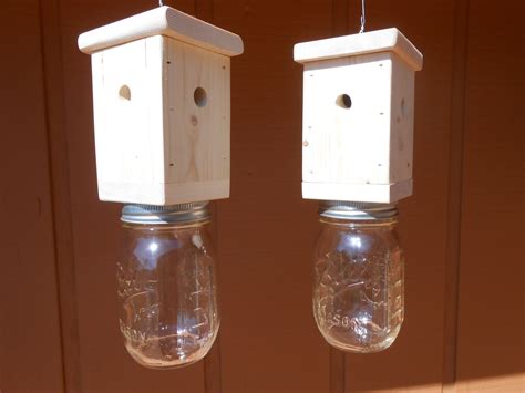 4 Carpenter Bee Traps Wood Boring Bee Traps by RecycleWoodCrafts