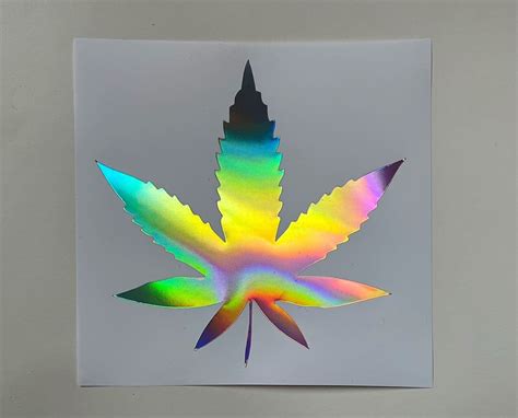 Holographic Cannabis Marijuana Weed Pot Leaf Vinyl Decal - Etsy