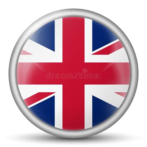 Glass Light Ball with Flag of United Kingdom. Round Sphere, Template ...