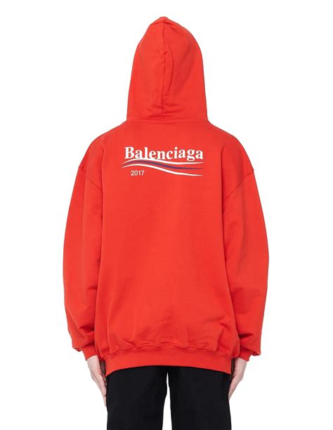 Lyst - Balenciaga Campaign Oversized Hoodie in Red for Men