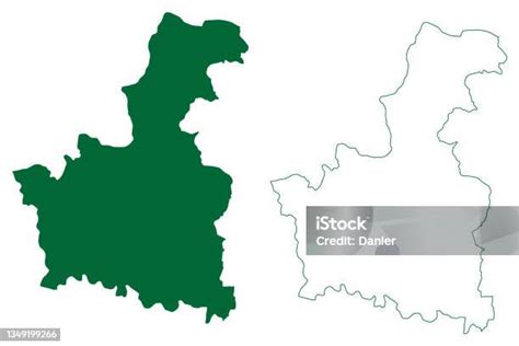 Koderma District Map Vector Illustration Scribble Sketch Koderma Map Stock Illustration ...