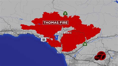 Current Thomas Fire Map - Asia Map For Kids