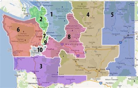 Washington State Congressional District Map - Tourist Map Of English