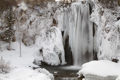 Spearfish Falls in Winter - Thru Our Eyes Photography | Linton Wildlife Photos