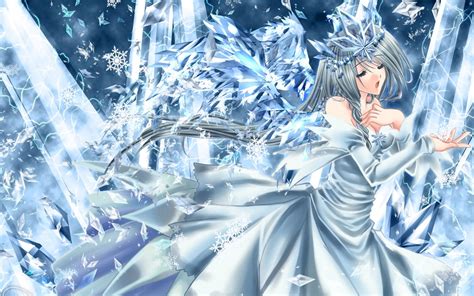 Female anime ice princess digital wallpaper HD wallpaper | Wallpaper Flare