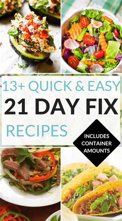 Best 21 Day Fix Recipes: Easy Meal Ideas With Containers