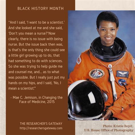 Black History Month - Mae Jemison - The Researcher's Gateway