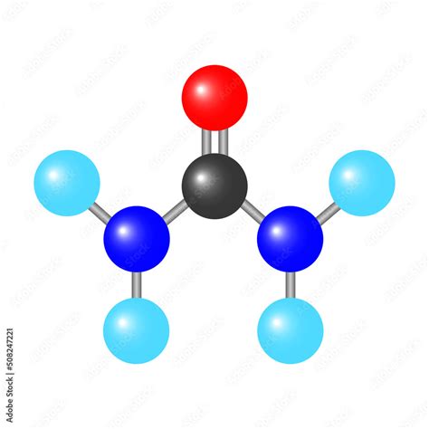 Molecular Model Of Urea (CO(NH2)2) Molecule. Vector Illustration. Stock ...