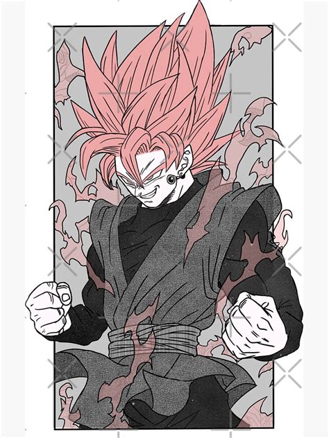 "Rose Goku Black Manga Art " Magnet for Sale by Tammy1971 | Redbubble