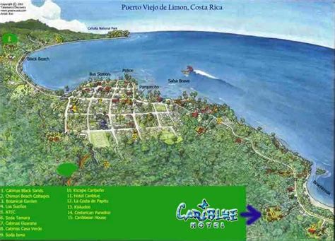 Puerto Viejo Costa Rica Map | Printable Templates Free