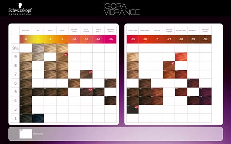 Schwarzkopf Professional IGORA Vibrance Color Chart 2014. | Hair color chart, Schwarzkopf hair ...