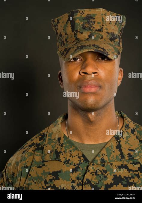 United States Marine Corps Officer in Marine Corps Combat Utility Uniform MARPAT digital ...