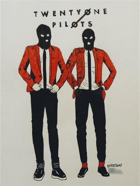 Throwback to when I draw Twenty One Pilots during Blurryface era ...