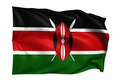 Kenya Waving flag Realistic Transparent Background 15309545 PNG