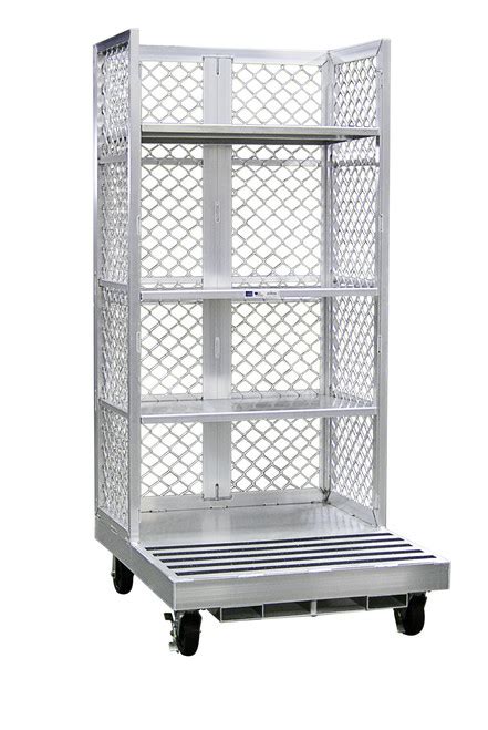 Forklift Order Picking Cart for Warehouse Fulfillment - 2 Shelves with Pins