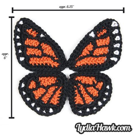 Pattern & Video Tutorials - LHD Freeform Crochet Monarch Butterfly ...