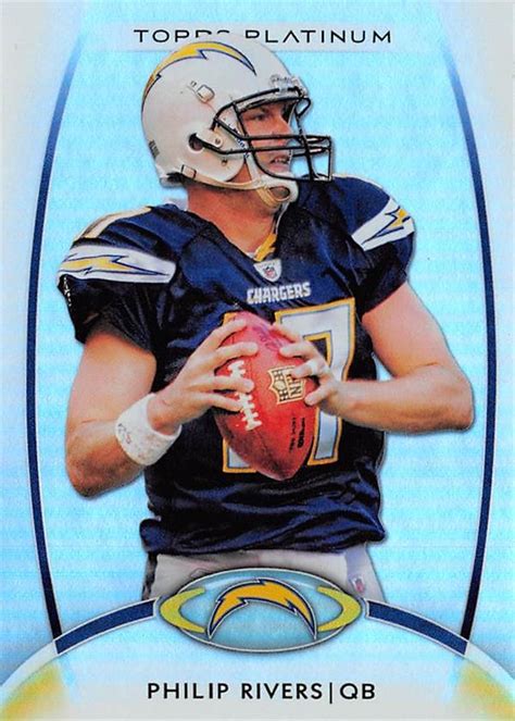 Philip Rivers football card (San Diego Chargers) 2012 Topps Platinum Refractor #58