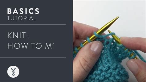 Learn to Knit: How to M1 - YouTube