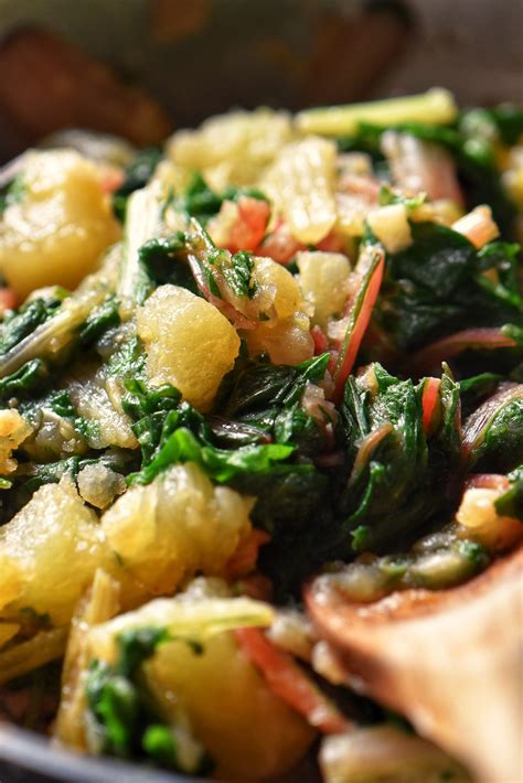 Swiss Chard Recipe with Potatoes - She Loves Biscotti