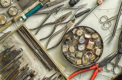 Workplace Watchmaker Watchmaker Tools Photograph by Ukki Studio | Fine Art America